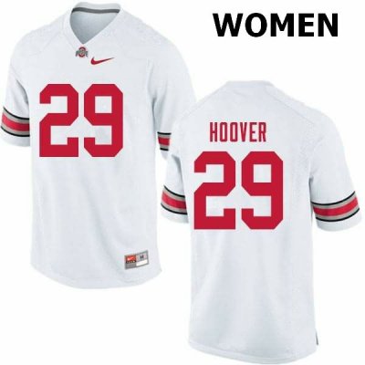 Women's Ohio State Buckeyes #29 Zach Hoover White Nike NCAA College Football Jersey Official ZRR1144MC